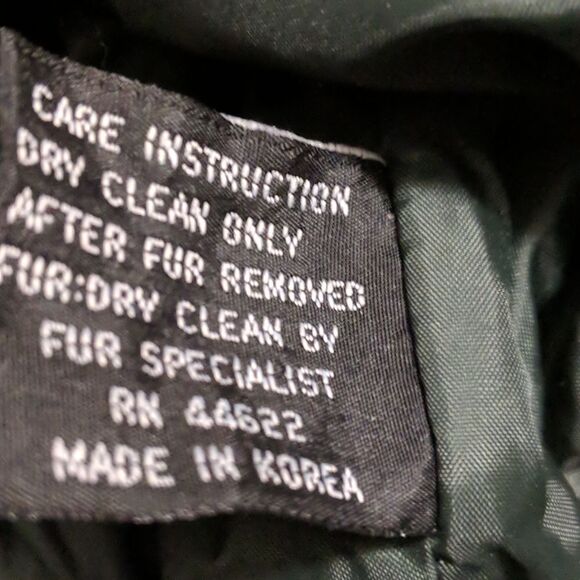 Albert Nipon hunter green REAL fox  fur hooded jacket Sz M - Picture 14 of 15